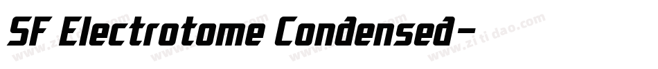 SF Electrotome Condensed字体转换